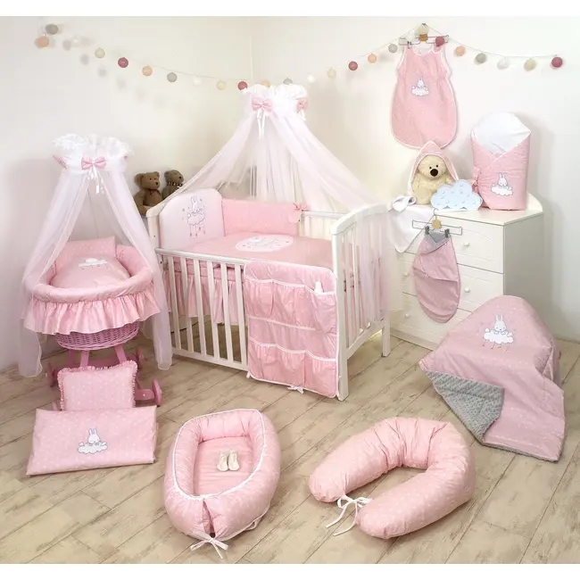 Baldachin Din Tul Pentru Patut, 600x160 Cm, Sky Bunny Roz ,   Amy   Protectie, Confort Si Decor Elegant Pjb68729