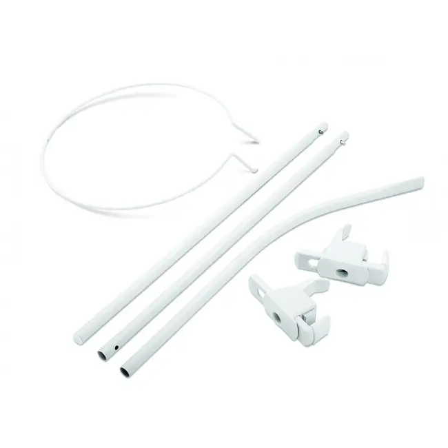 Baldachin Patut Lemn Cu Suport De Prindere Inclus Real Bears Alb, 620x180 Cm Pjbbald_realbears_white