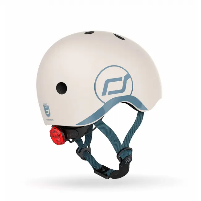 Casca De Protectie Pentru Copii, Sistem De Reglare Magnetic Cu Led, Xxs-s, 45-51 Cm, 1 An+, Ash, Scoot  Ride Pjb96360
