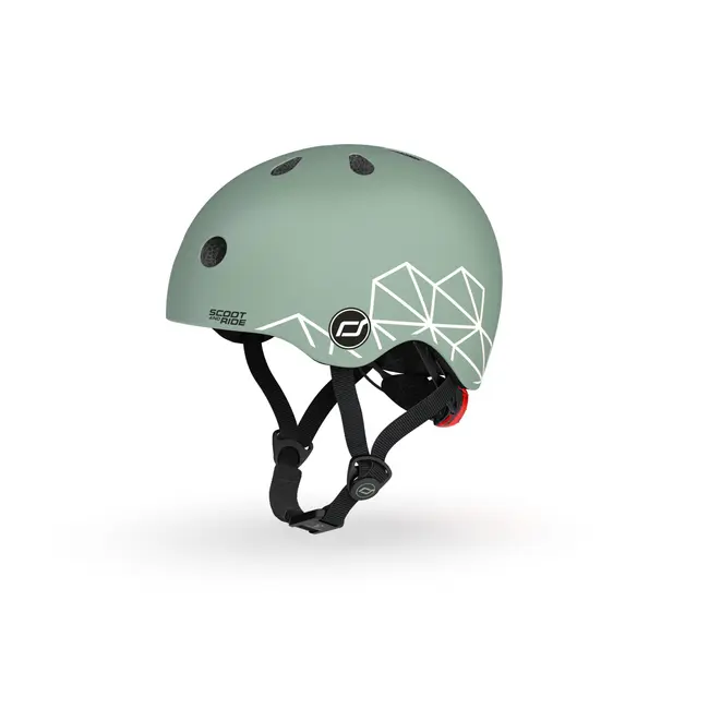 Casca De Protectie Pentru Copii, Sistem De Reglare Magnetic Cu Led, Xxs-s, 45-51 Cm, 1 An+, Green Lines, Scoot  Ride Pjb96562