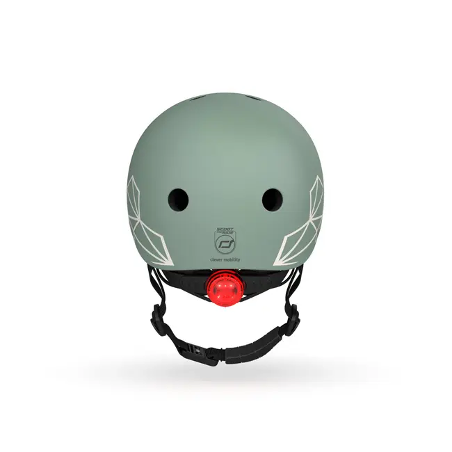 Casca De Protectie Pentru Copii, Sistem De Reglare Magnetic Cu Led, Xxs-s, 45-51 Cm, 1 An+, Green Lines, Scoot  Ride Pjb96562
