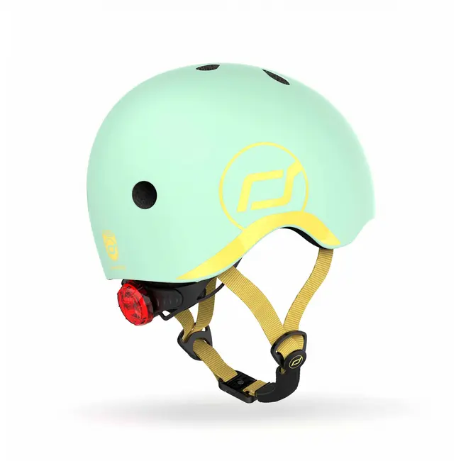 Casca De Protectie Pentru Copii, Sistem De Reglare Magnetic Cu Led, Xxs-s, 45-51 Cm, 1 An+, Kiwi, Scoot  Ride Pjb96391