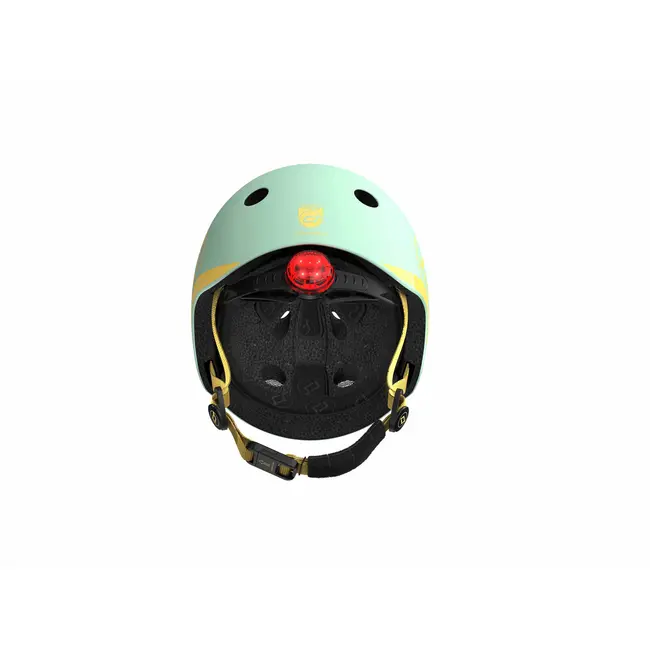 Casca De Protectie Pentru Copii, Sistem De Reglare Magnetic Cu Led, Xxs-s, 45-51 Cm, 1 An+, Kiwi, Scoot  Ride Pjb96391