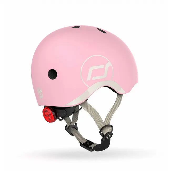 Casca De Protectie Pentru Copii, Sistem De Reglare Magnetic Cu Led, Xxs-s, 45-51 Cm, 1 An+, Rose, Scoot  Ride Pjb96323