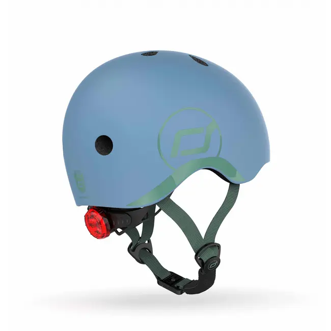 Casca De Protectie Pentru Copii, Sistem De Reglare Magnetic Cu Led, Xxs-s, 45-51 Cm, 1 An+, Steel, Scoot  Ride Pjb96322