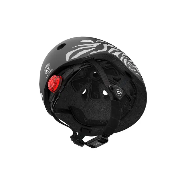 Casca De Protectie Pentru Copii, Sistem De Reglare Magnetic Cu Led, Xxs-s, 45-51 Cm, 1 An+, Zebra, Scoot  Ride Pjb96560