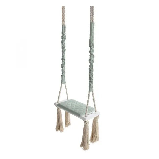 Leagan Copii Babysteps   Woodswing, Lemn, Spuma  Velvet Mint Premium, Design Scandinav, Pana La 100 Kg Pjbc577-3418