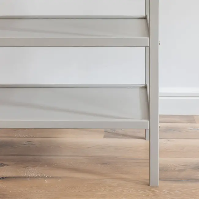 Masa Infasat Pentru Bebelusi, Lemn Masiv, Gri 76 X 44 X 86 Cm, Cu 2 Rafturi De Depozitare Inalte Pjbclassic_changer_grey