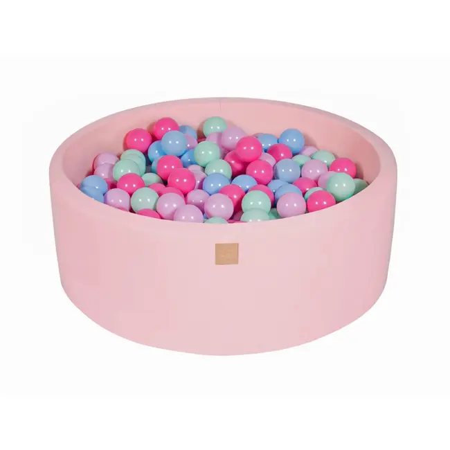 Piscina Uscata Cu 200 De Bile (mint, Babyblue, Roz, Pastel Roz) Meowbaby  , 90x30 Cm, Roz Deschis Pjbmeo113