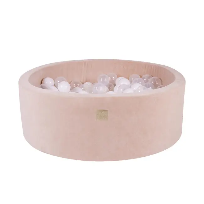 Piscina Uscata Cu 250 De Bile (alb, Transparent, Alb Perlat) Meowbaby  , Angel, 90x30 Cm, Catifea Ecru Pjbb001029