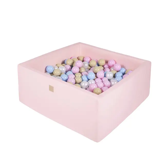 Piscina Uscata Cu 300 De Bile (babyblue, Bej, Alb Perlat, Roz Pastel) Meowbaby  , Candy, 90x90x40 Cm, Roz Pjbzkcandy001