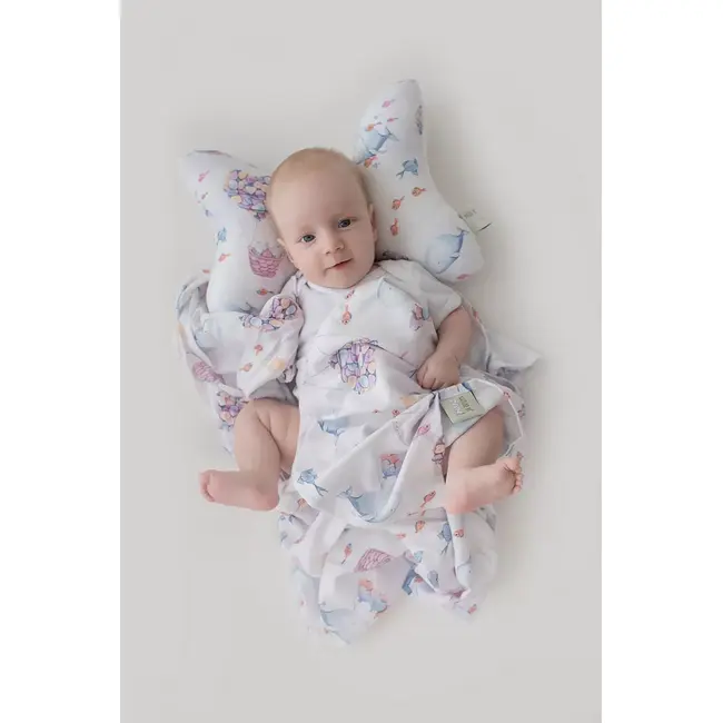 Sac De Dormit Nature Bamboo By Amy Din Bambus Cu Umplutura Antialergica Babysoft   + Cadou Rucsacel Cer 62 Cm, 0-3 Luni Pjb82581