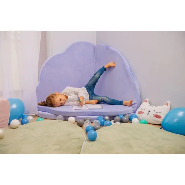 Saltea Norisor Pentru Joaca Din Spuma, Catifea Blue, 160x160cm Pjbmata020