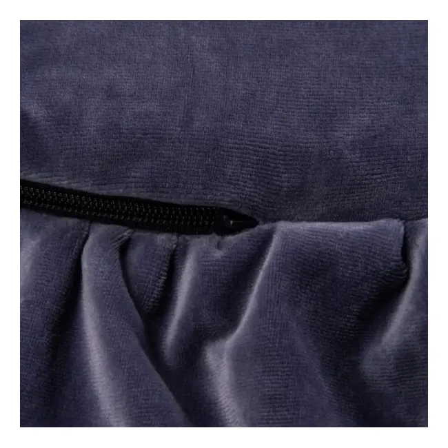 Saltea Rotunda Pentru Joaca Din Spuma, Catifea Blue Cu Volanas, Diametru 100 Cm Pjbmata023