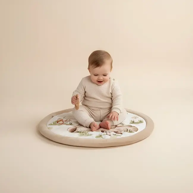 Salteluta Cu Arcada Interactiva Pentru Copii Si Bebelusi, Activitati Cu Jucarii Senzoriale ,   Happy Bear Pjbc590-3