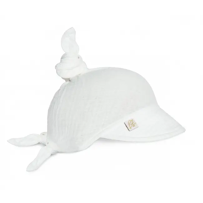 Sepcuta De Soare 6 Luni - 6 Ani Reglabila Din Bumbac Muselina Cu Cozoroc Pentru Protectie, White Pjbc86360