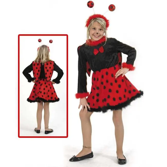 Costum pentru serbare Buburuza cu antene 98 cm BBX22333