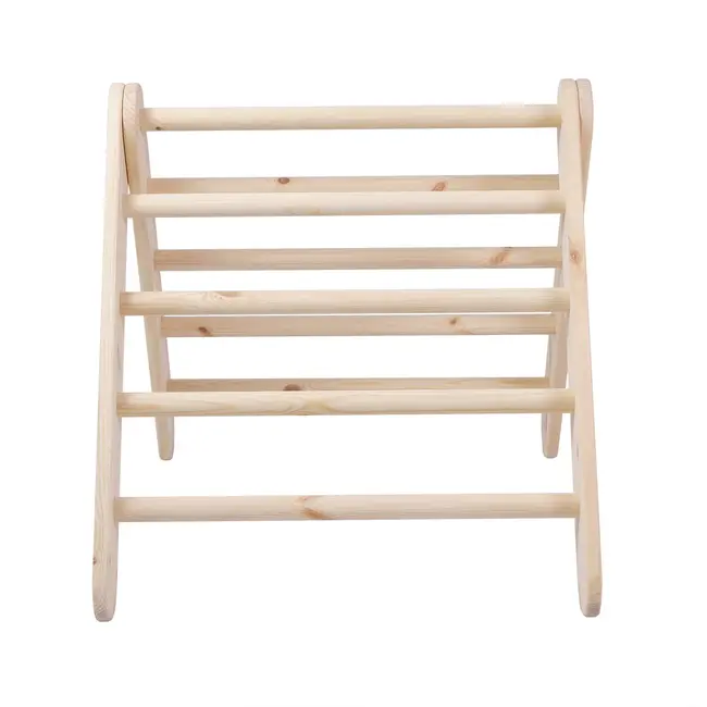 Casuta Tip Cort Pentru Copii Cu O Scara De 60x61 Cm, Pliabila, Lemn Natur, Viscoza Alb Roz, Montessori Meowbaby Pjbddwt003rie