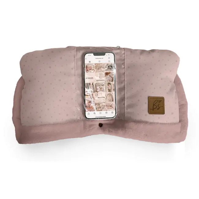 Manusi Calduroase Pentru Carucior Universal, Buzunar Special Pentru Acces Rapid La Telefon, Pentru Vremea Rece, Impermeabile, Inchidere Prin Capse, Sepia Rose Pjb80605204