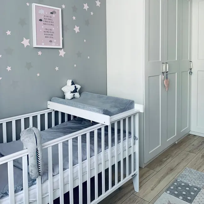 Masa De Infasat Din Lemn, Atasabila La Patut Bebe 120x60 Si 140x70 Cm, Alb, 86 X 51 X 7 Cm, Inclus Saltea Din Spuma, Husa Detasabila Bumbac, Woodies, 40 X 70 Cm Pjbctc_alb+311180