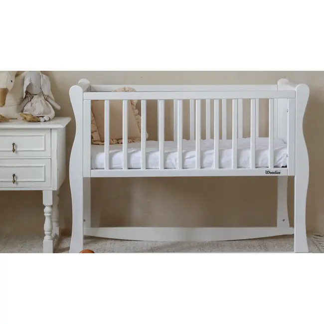 Patut Balansoar, Co-sleeping Din Lemn, Noble Alb 90 X 40 Cm Pjbcribnoblewskids