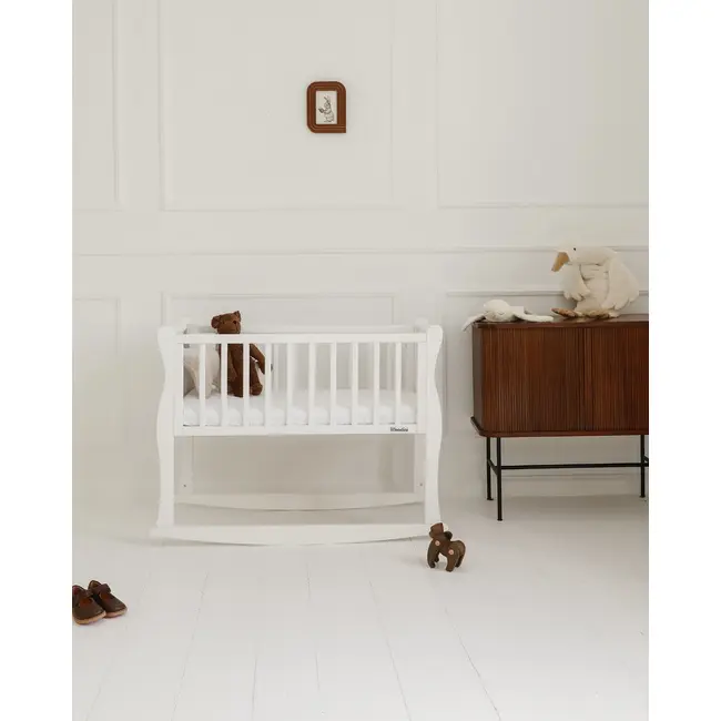 Patut Balansoar, Co-sleeping Din Lemn, Noble Alb 90 X 40 Cm Pjbcribnoblewskids