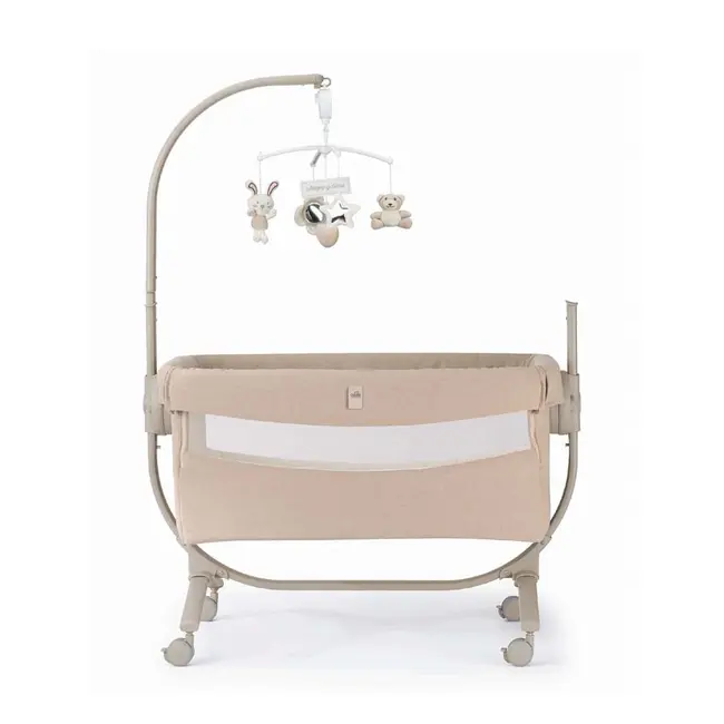 Patut Cu Leganare, Cullami, Co-sleeper 2 In 1, Cu Laterala Culisanta, Cu Setare Unghiulara, Cu Roti, Reglabil In 8 Pozitii Pe Inaltime, Gri Pjb49925168