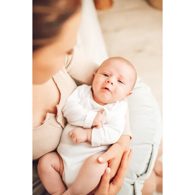 Perna Alaptare Babysteps  , Tip Rogal, Suport Ergonomic Mama  Bebelus, Velvet Premium, Bej Pjb601930