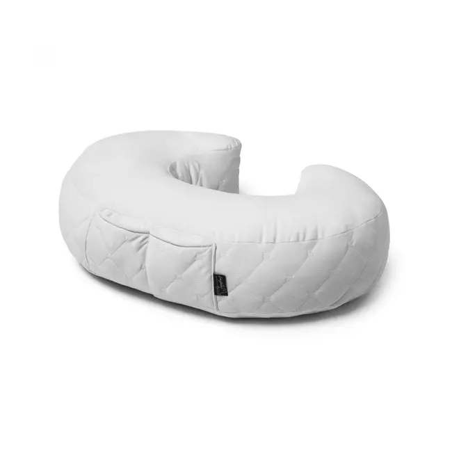 Perna Alaptare Babysteps  , Tip Rogal, Suport Ergonomic Mama  Bebelus, Velvet Premium, Gri Pjb481102