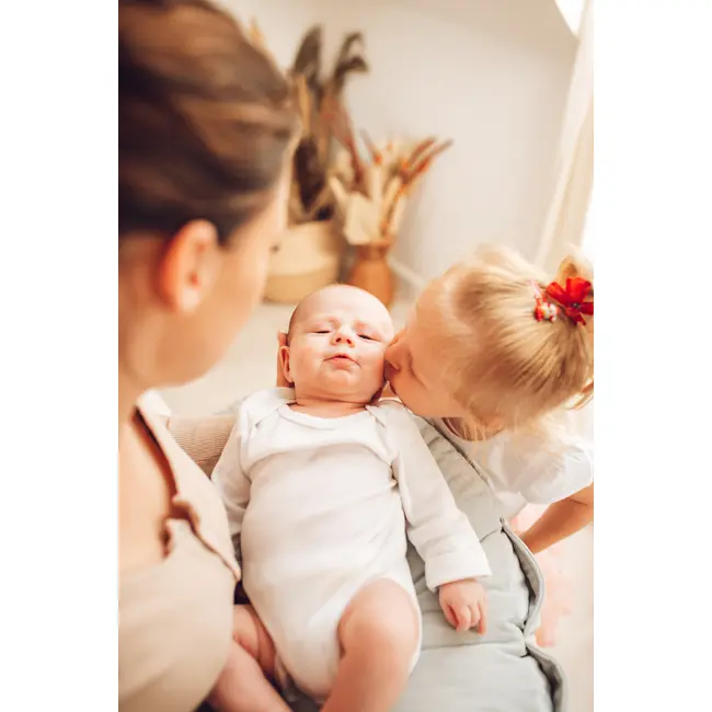 Perna Alaptare Babysteps  , Tip Rogal, Suport Ergonomic Mama  Bebelus, Velvet Premium, Gri Pjb481102