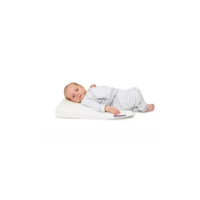 Perna Din Spuma T18, Antiregurgitare Pentru Bebelusi, Plan Inclinat, Husa Detasabila Bumbac, 60x36 Cm Pjbpjb2439