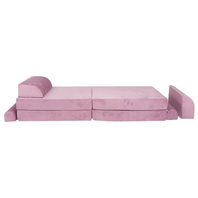 Playset Modular Canapea Premium Velvet Spuma ,   Roz Pjbsdp02ie