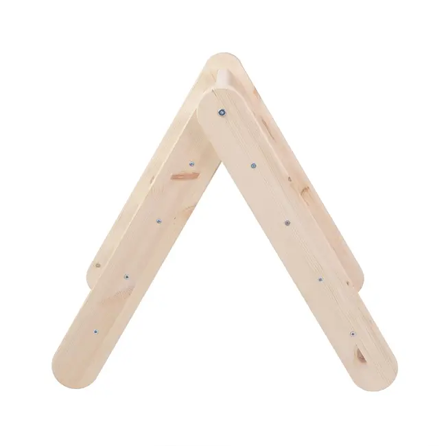 Scara Din Lemn Pentru Copii - Triunghi De Catarare Tip Pikler Montessori, Natural, Meowbaby Pjbwtd003