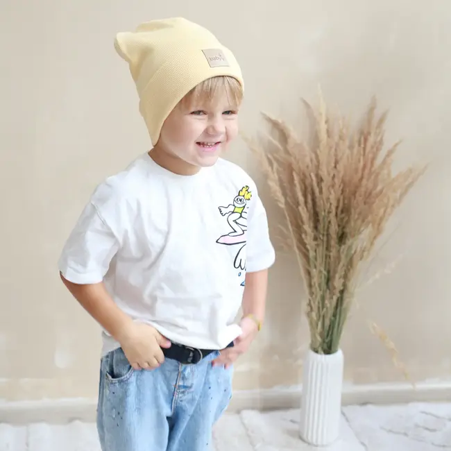 Set Caciula Si Fular Tip Guler, Galben - Banana, S - 1-3 Ani, 46-52 Cm By Babyly Pjb4196013