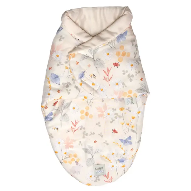 Sistem De Infasare Nature Bamboo By Amy Din Bambus Cu Umplutura Antialergica Babysoft   + Cadou Rucsacel Lunca Bej Pjb82653