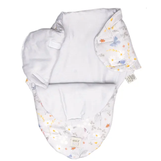 Sistem De Infasare Nature Bamboo By Amy Din Bambus Cu Umplutura Antialergica Babysoft   + Cadou Rucsacel Lunca Gri Pjb82654