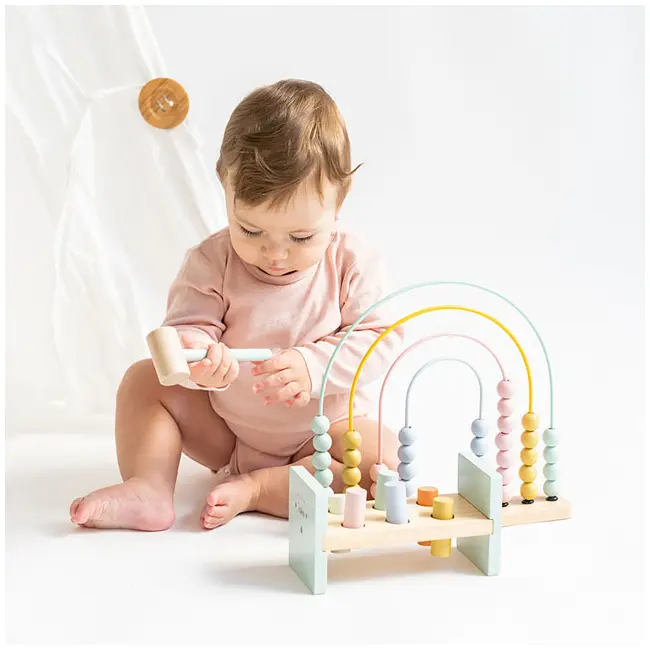 Abac Din Lemn Sub Forma De Curcubeu, Saro Baby Pjb3340