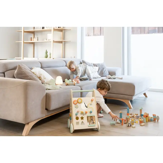 Antemergator Din Lemn Fsc Cu Activitati Saro Baby ,   Premergator Multifunctional Montessori Pentru Primii Pasi Pjb3355