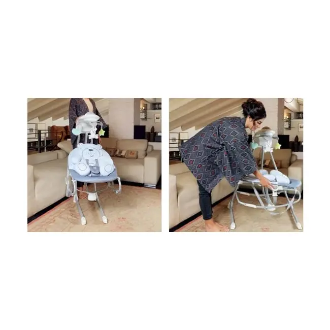 Balansoar Si Scaun 2 In 1 Pentru Bebelusi, Cu Melodii Si Proiector ,   Orso Grigio (0,  9 Kg) Pjbs347/247