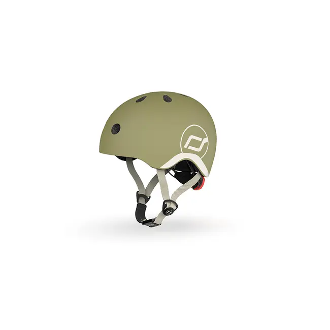 Casca De Protectie Pentru Copii, Sistem De Reglare Magnetic Cu Led, Xxs-s, 45-51 Cm, 1 An+, Olive, Scoot  Ride Pjb007