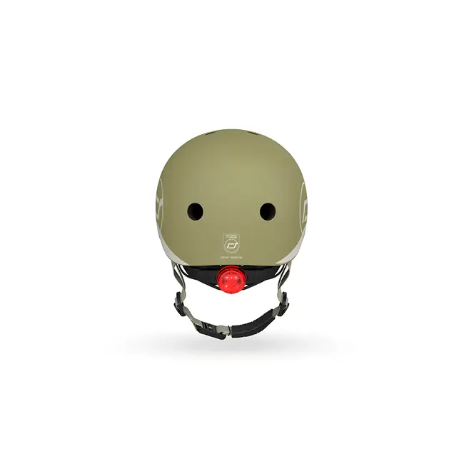 Casca De Protectie Pentru Copii, Sistem De Reglare Magnetic Cu Led, Xxs-s, 45-51 Cm, 1 An+, Olive, Scoot  Ride Pjb007