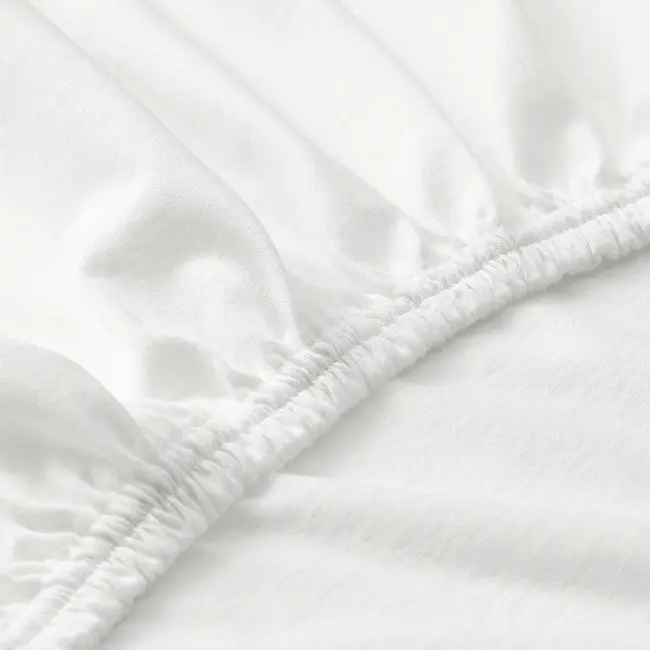 Cearsaf Din Bumbac Jersey Cu Elastic Pe Contur 160x200 Cm, Alb Pjb6259