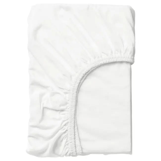 Cearsaf Din Bumbac Jersey Cu Elastic Pe Contur 160x200 Cm, Alb Pjb6259