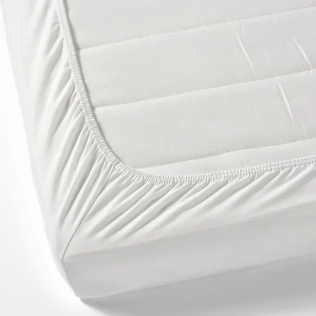 Cearsaf Din Bumbac Jersey Cu Elastic Pe Contur 160x200 Cm, Alb Pjb6259