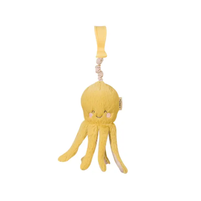 Jucarie Zornaitoare Din Plus, Agatatoare, Design    Ocean Life,   Caracatita, Mustard Pjb21732
