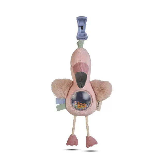 Jucarie Zornaitoare Din Plus, Agatatoare, Design   Jungle Party   Flamingo Pjb21693