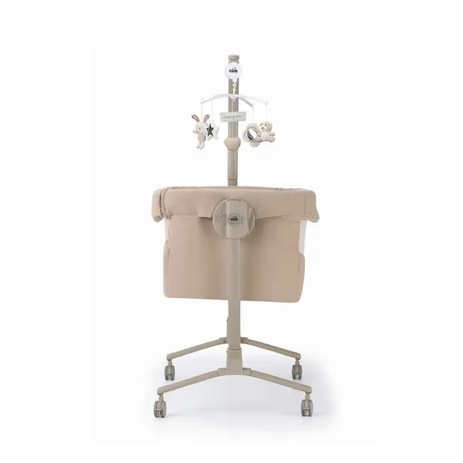 Patut Cu Leganare Cullami, Co-sleeper 2 In 1, Cu Laterala Culisanta, Cu Setare Unghiulara, Cu Roti, Reglabil In 8 Pozitii Pe Inaltime, Beige Gold Pjbart925-t168