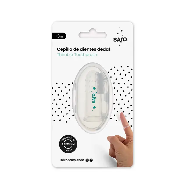 Periuta De Dinti Din Silicon Pentru Folosire Pe Deget, Include Carcasa Pjb923