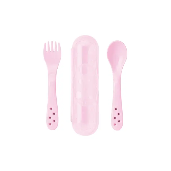 Set 2 Lingurite Ergonomice, In Carcasa, Perfecte Pentru Vacanta, Rose Pjb52103