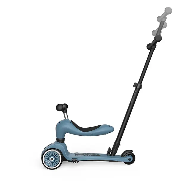 Trotineta Copii 3in1 Premium Scoot  Ride Highwaykick 1 Push And Go Steel, Cu Sezut Si Maner Pentru Parinte, Sistem Anti-rasturnare, 1,  5 Ani (max. 50 Kg) Pjb71